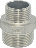 1-1/4" x 1" Male Threaded Reducing Nipple Fitting/Adapter,Stainless Steel SS304 NPT Pipe Hex Reducer
