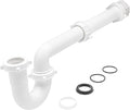 1-1/2 Inch Bayonet P-Trap Kit, Patented Polypropylene with PVC Marvel Adapter, Includes J-Bend, Flanged Wall Arm, Bayonet Reducing Bushing, O-Rings & Washers, Turn & Click Nuts