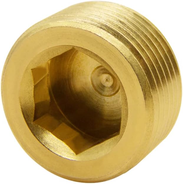 Hooshing 3PCS 3/4" NPT Male Thread Brass Pipe Plug Internal Hex Socket Plug