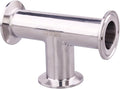 DERNORD Clamp Tee 3 Way Stainless Steel 304 Sanitary Fitting Fits 1.5" Tri-clamp, 32mm Pipe OD