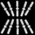 Plastic Hose Barb Fitting 3/16" x 3/16" Pipe Connectors Joint Splicer Mender Adapter Union for Aquarium Household Adapters Fuel Gas Liquid Air (Pack of 10)