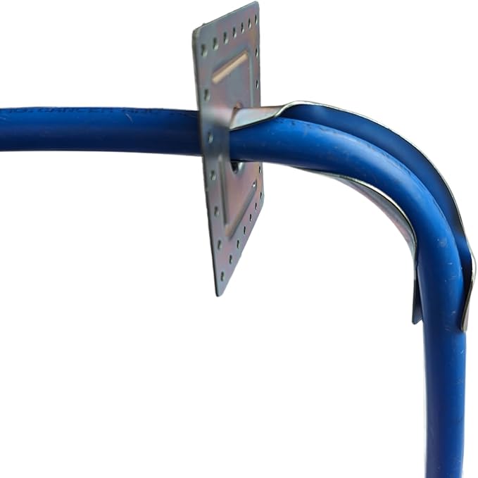 XFITTING 3/8 inch to 1/2 inch Pex Tubing Bend Support with Plate, Metal, Tubing Pipe Hanger 30-3-4=60X, 60 Pieces