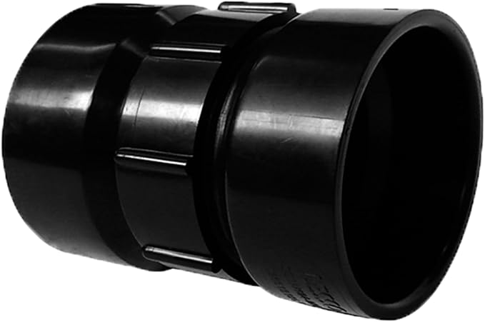 Lesso 2''ABS Union 2-Inch X 2-Inch Hub Union,Black 2 Inch