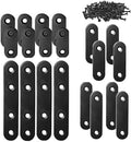 Flat Straight Brace,20Pcs Metal Brackets with 48Pcs Screws