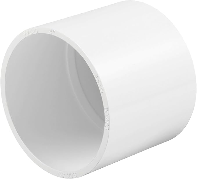 1 pcs 4" PVC Coupling Pipe Fittings (Socket x Socket) Schedule 40 PVC Fittings used For Plumbing and Irrigation