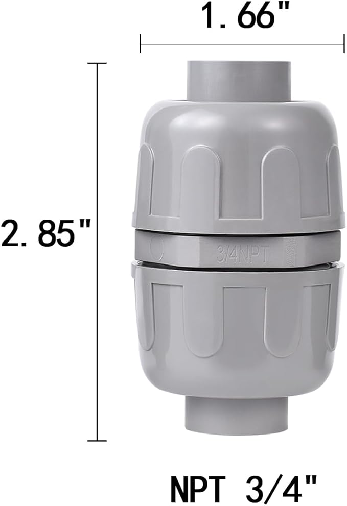 (2Pcs) NPT 3/4 inch Liquid-Tight Connector,PVC Flexible Conduit Double-Ended Connector,Straight 180 Degree,Two-Way Conduit Connector,Electrical Conduit Fittings