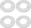4 Pcs Wall Split Flange, ABS Round Self-Adhesive Escutcheon Plate Buckles Design for 2.5"/64mm,Silver