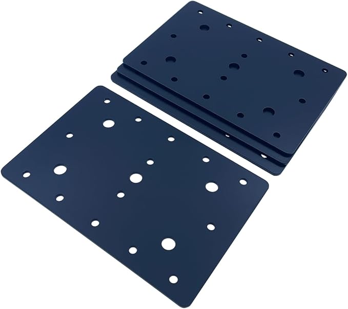 4 PCS 6"X4" Straight Steel Flat Plate,Heavy Duty Mending Plate Joining Brackets, Connecting Brackets, I Strap Metal Plate. Fit 4x4,6x6 for Repair House,Furniture,Straight Flat Plate for tress