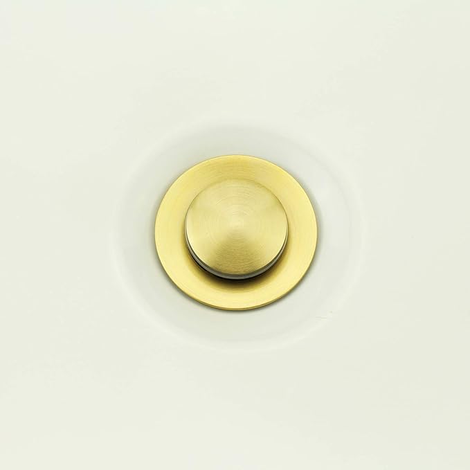 Bathroom Lavatory Vanity Vessel Sink Pop Up Drain Stopper with Overflow, Gold