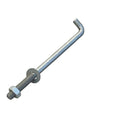 Sandbaggy 1/2" x 8" Threaded Concrete Anchor L-Bolts (Nuts & Washers Included) - Hot Dipped Galvanized - Sill Plate, Base Plate, Masonry, Wood, Cement Anchors, J Bolt (50, 1/2" x 8")