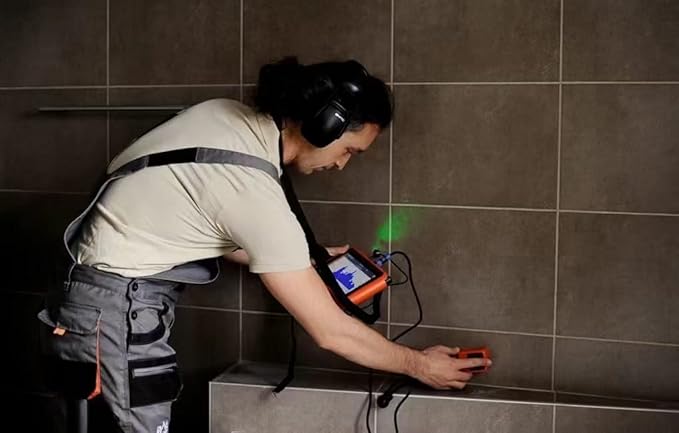 PQWT L7000 Underground Pipe Water Leak Detector Indoor and Outdoor Water Leak Detection with Frequency Analysis 1 to10000Hz