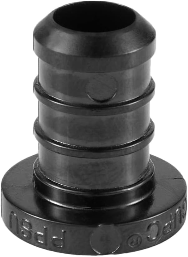 100-Pack EFIELD Pex Fittings Poly PPSU Barb Crimp 3/4-inch Plug (End Cap), ASTM F2159,(PPSU1807042-100PCS)