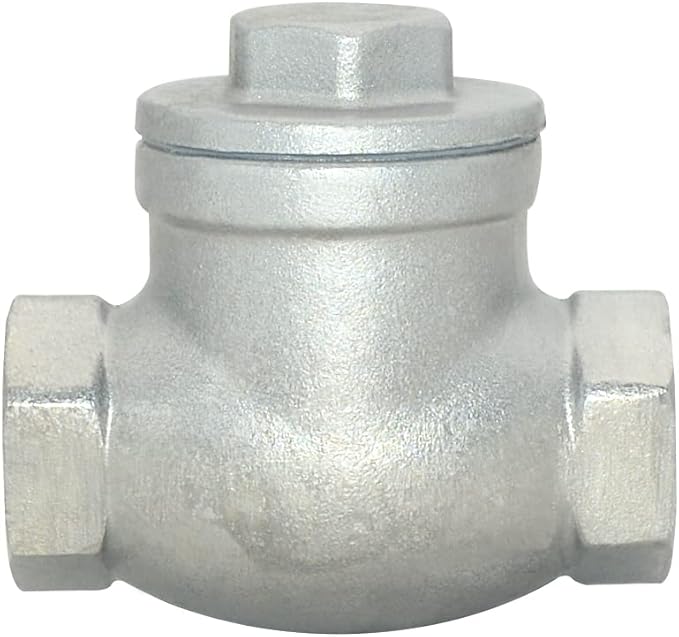 1/2" Stainless Steel SS316 Swing Check Valve,NPT Female x Female Thread,WOG 200 PSI PN16 CF8M