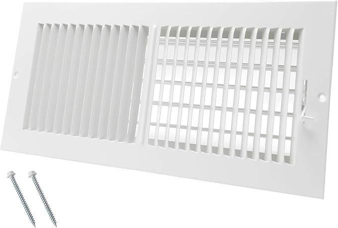 14 x 6 Inch [Duct Opening] Air Vent Covers for Wall or Ceiling - High Airflow 2 Way Steel Ventilation - Adjustable Wall/Ceiling Register, 15-3/4 Inch x 7-3/4 Inch [Overall Dimensions]