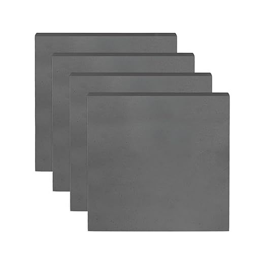 MECCANIXITY 4pcs 1/16"(1.5mm) x4 x4 Steel Plate, Black Hot Rolled A36 Steel Sheet Plate Base, Square Weldable Metal Discs for Industrial Construction Structural Support