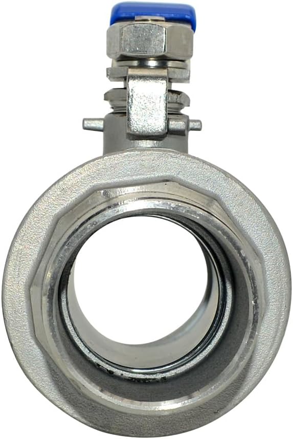 1Pcs 1-1/2'' Ball Valve, Heavy Duty Male NPT (MNPT) X Male NPT (MNPT) Thread with Long Handle Switch, Stainless Steel NPT Full Port Forged 1" Ball Valve for Water Oil and Gas, 1000 WOG