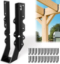 20 Pcs Black 2x10 Joist Hanger,LU210 18 Gauge Double Shear Face Mount Joist Hanger,Hurricane Ties for Rafters Tie Brackets Great for Floor Deck and Ceiling Joists