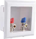 EFIELD Pre-assembled Faucet Outlet Box, 1/2-Inch CPVC Ppe Intet with Installed 1/4-Turn Ball Valve For Hot & Cold Water Supply, Chrome Plate,(FC001)