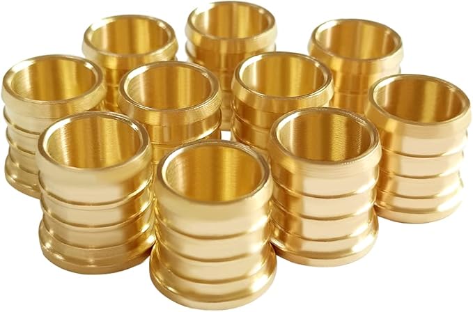 Joywayus 1/2" PEX Barb Plug End Cap Brass Crimp Fittings (Pack of 10)