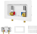 5-PACK GUOFIS Washing Machine Outlet Box with Center Drain,PEX Laundry Washer Box with Stainless Steel Water Hammer Arrestor (1/2"PEX-A Expansion Connection Inlet X 3/4"MHT Outlet)