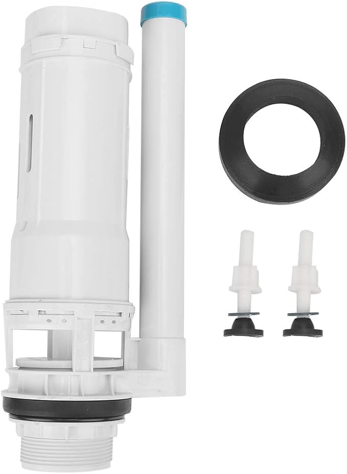 Asixxsix Toilet Fill Valve, 2.5 Inch ABS Dual Flush Drain Valve with Anti Siphon Function, Toilet Repair Kit Fit for 2 Piece Tank Height 305mm to 365mm