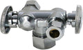 XFITTING 1 Pcs XFITTING OD Compression 3/8x3/8x5/8 Dual Angle Valve, 4-4-4=1XX