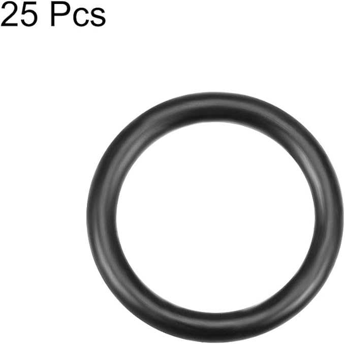uxcell Nitrile Rubber O-Rings 21mm OD 16mm ID 2.5mm Width, Metric Nitrile Rubber Sealing Gasket for Automotive Machine Plumbing, Pack of 25