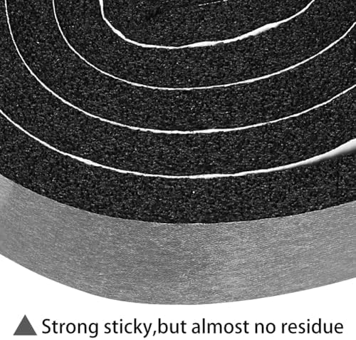 2 Rolls 1/2 Inch W 1/4 T Weather Stripping Air Conditioner Open Cell Foam Seal Tape, Window Insulation High Resilience Seal Strip for Doors Window,Total 32FT