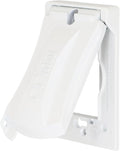 Hubbell-Bell MX1050W 1-Gang Weatherproof Universal Metal Flip Cover, Vertical/Horizontal 12-in-1, White