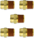 1/4" Push-in Air Brake x 1/4" NPTF Male Brass D.O.T Fitting (5-PACK) | 31868-04-04