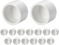 1 Pcs 1" PVC External End Cap Fitting, SCH40 Furniture Grade PVC Pipe Plug Adapter, Pipe Cover Fittings for DIY Project, Irrigation System, Plumbing Framework, Garden Structures