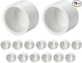 10 Pcs 1" PVC External End Cap Fitting, SCH40 Furniture Grade PVC Pipe Plug Adapter, Pipe Cover Fittings for DIY Project, Irrigation System, Plumbing Framework, Garden Structures