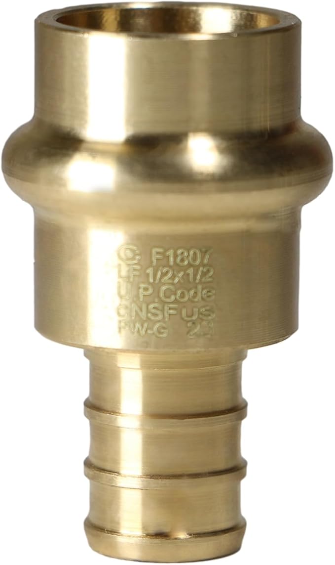 XFITTING 1/2 inch Pex B x 1/2 inch Press Coupling, 202-4-5=10XX, 10 Pieces