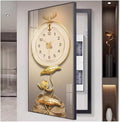 Fuse Box Cover Cabinet, Breaker Box Cover, Decorative Painting of Electricity Meter with Clock, Wall Mounted Hide Electrical Panel Cover Decorative,R,40x60cm