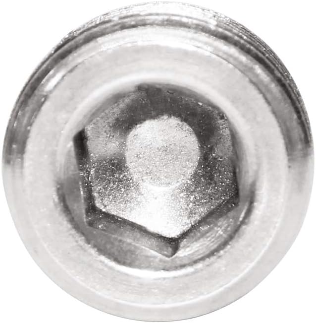 JoyTube 1" NPT Pipe Plug Male Thread Stainless Steel Fitting Countersunk Internal Hex Head(Pack of 2)