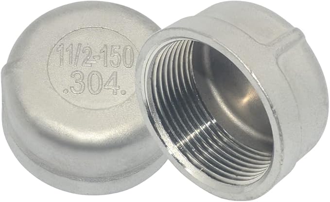 1-1/2" 1.5" Cap,NPT Female Threaded Cast Pipe Fitting,Stainless Steel 304
