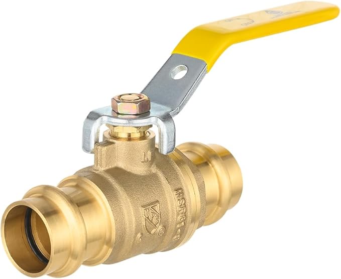 (Pack of 10) EFIELD 3/4" Copper Press Ball Valve with EPDM O-ring,1/4- Turn Full Port Shut Off Stop Ball Valve For Copper Tubing Connection, LF Lead,(VALVE243-10PCS)