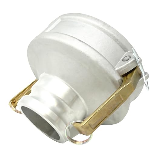 Gloxco Aluminum Type DA Cam and Groove Hose Fitting, Reducer, 6" Female Coupler x 3" Male Adapter (CAM-6030-DA-AL)