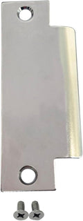 QCAA Steel Filler Plate for ANSI Strike, T-Shape Strike, Cylindrical Lock Prep, 4-7/8" x 1-1/4", Nickel, 1 Pack, Made in Taiwan
