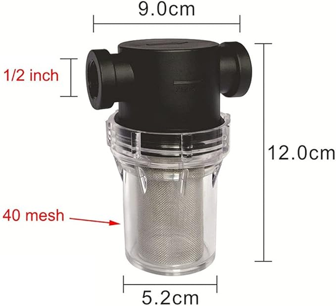 Pipeline Filter,Inline Mesh Screen, 1pcs Garden Watering Filter, 1/2" 3/4" 1" Plastic Irrigation System Impurity Prefilter Aquaculture Household Water Pipe Strainer (Color:40 mesh, Size:3/4") ( Color