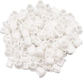 Hole Plugs 1/4" Plastic Flush Type Hole Plugs for 5.5-6mm Hole Snap in Locking Hole Tube Screw Caps Drilling Cover Plugs Fastener Covers for Kitchen Cabinet Furniture White 100 Pack