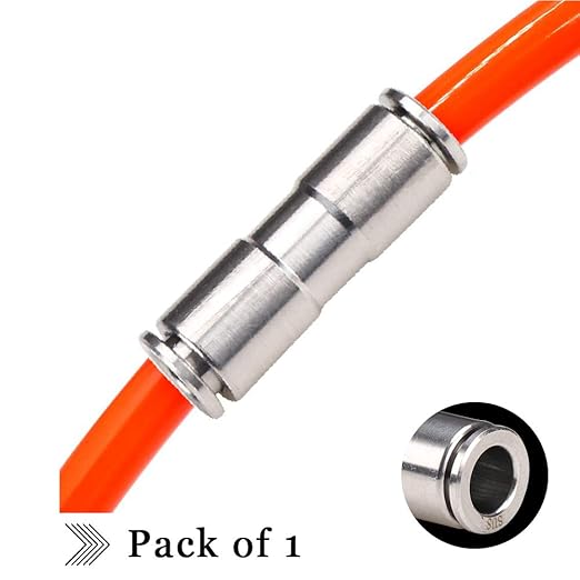 Beduan Push to Connect Fitting, 3/8" Tube OD 304 Stainless Steel Straight Quick Adapter Air Union Fitting