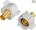 2 Pack Female NPT Swivel Adapter, PEX 1/2" x 1/2" NPSM Female Threaded Brass Barb PEX Fittings, Full Port for pex pipes, NSF/ANSI 61 NSF 372 Certificate, ASTM F1807 Certified