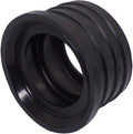 (Pack of 1) Black Rubber Sleeve for Drain Pipe, 1.57" x 1.57" (50 x 40 mm) Pipe Connector, Adaptor, and Reducer