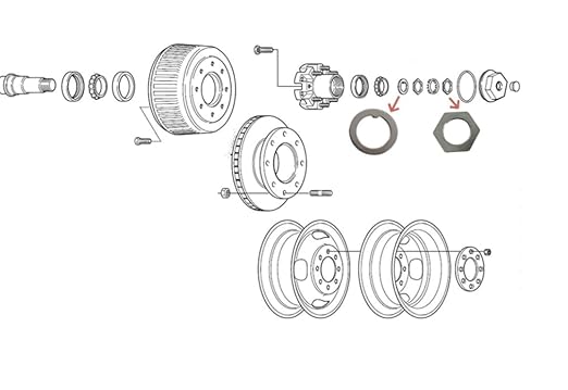 Replacement 1-1/2" Trailer Spindle Washer Nut Kit K71-367-00 Fits Dexter 9K 10K GD Round Spindle End Axle