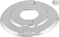 Retrofit Fire Sprinkler Escutcheon Cover Plate 1/2" IPS - Beveled 2 Piece Stainless Round Split Flange for Easily Covering Gaps Between Fire Sprinkler Pipe and Ceiling or Wall - 4 PK