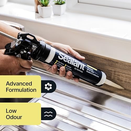 Hemway Kitchen & Bathroom Nut Brown Sealant & Adhesive 300ml 1 Pack