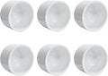 LESSO 1 inch PVC Pipe End Cap | 6 Pack Schedule 40 Industrial Pipe Fittings 1" PVC Pipe External Plug Adapter for Build Furniture DIY Garden Shelf, White