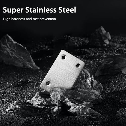12 Pcs Mending Plate, 2.37 x 1.5 inch Stainless Steel Flat Plates with Holes, Straight Metal Mounting Braces Brackets Kit for Furniture, Wood Joint Connector (Silver, 2.36 inch)