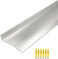 Extra Wide 5.12" W Door rain drip Guard Overhead,43.3" L Aluminum drip Cap for Exterior Doors Window Top,rain drip Edge Flashing,Water Deflector,rain Diverter,Anodized Silver 1PCS
